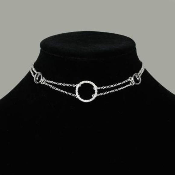 Boutique Jewelry - Rhinestone O Ring Choker